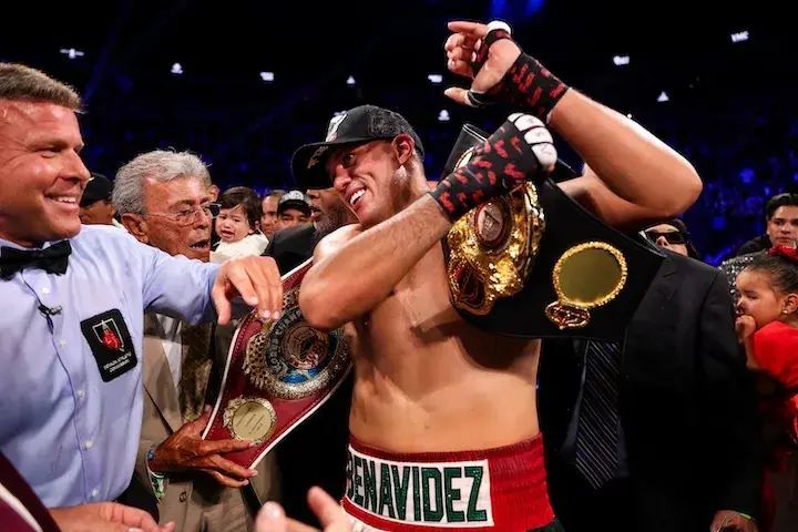 After David Benavidez vanquished Gilberto Ramirez to become a three-division titlist, talk immediately turned to his moving up to take on unified heavyweight champ Oleksandr Usyk. (May 2, 2026)