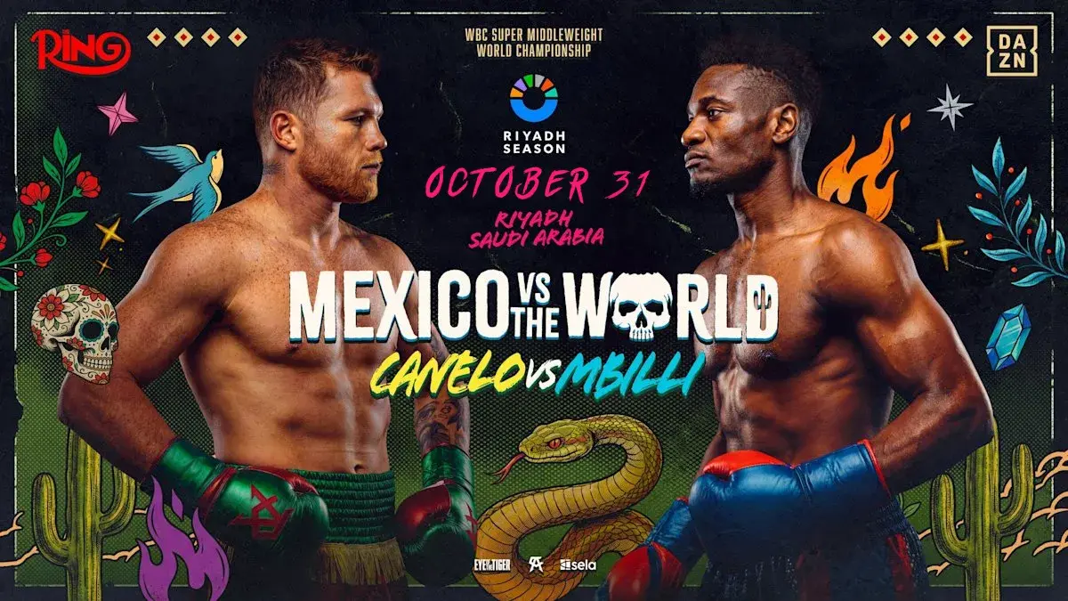 Saul Canelo Alvarez vs. Christian Mbilli artwork